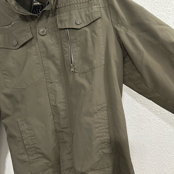 PRICE DROP ❤️Mens Crosshatch Black label Woodrow Jacket In Olive Green Sz L - Picture 3 of 10
